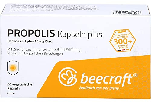 beecraft Propolis Kapseln Plus hochdosiert, 60 St. Tabletten