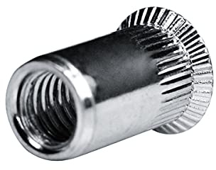 GOEBEL® - 250 x Blindnietmuttern Nietmuttern M8 Stahl verzinkt (Ø x L) 10,9 x 21,0 mm Blindmuttern Senkkopf Rundschaft gerändelt Schaftende offen Einziehmutter Einnietmuttern