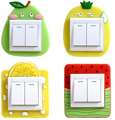 Milisten 4 Piezas Decoración De Interruptor De Luz Pegatina De Interruptor Extraíble Etiqueta De Interruptor De Luz Pegatina De Pared Autoadhesiva Bombilla Pared Decorativa Niño