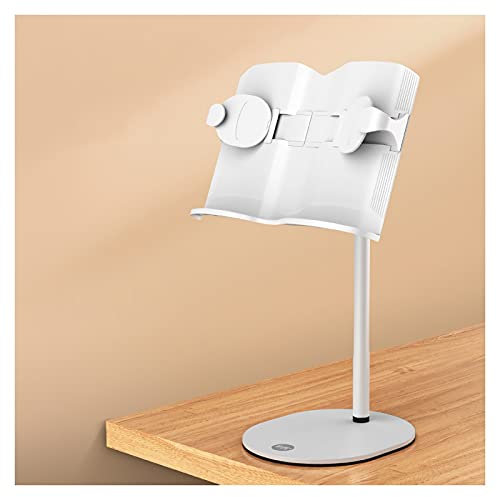 Leseständer BUCHEN Sie den Tablet-Stand, für die Schulbüro-Bibliothek, einstellbare 3-Wege, aufrechterhaltiger Halter spart Schreibtischraum, weißer Tischstätterständer Buchständer/Kochbuchhalter