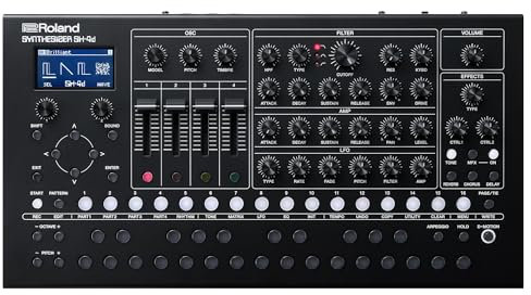 Roland SH-4d Compact Desktop Synthesizer | 11 OSC Models | Professional Sound Design Tools | Hands-On Workflow | Multitimbral Pattern Sequencer | Extensive FX | Suited for Studio, Stage & Traveling