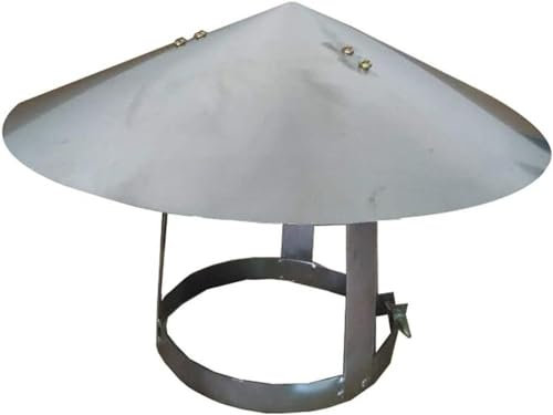 Edelstahl-Schornsteinkappen-Werkzeug, Rohr-Regenschutz-Schutzkappe, End-Dachhaube for Kanäle, Lüftungskappe, Regenhut-Haube, verstellbar (Size : 215mm)