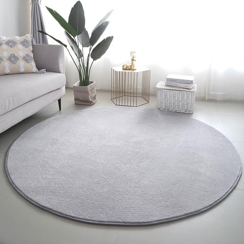 PALE Runde Teppiche for Wohnzimmer, Multifunktionale Teppiche, Waschbare Runde Outdoor-Teppiche for Wohnzimmer, Schlafzimmer, Sofa, Couchtisch (Color : E, CH : 80x80cm)