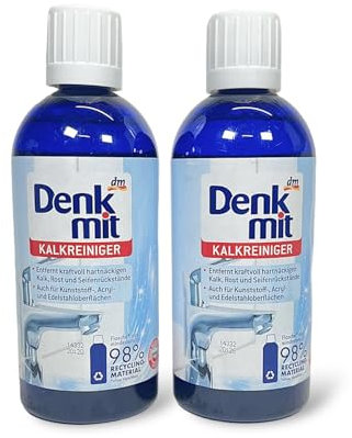 Kalkreiniger, Badreiniger, Bodenreiniger 2x500 ml, Kalklöser, Kalkentferner von Denkmit, Duschkabine, Kalkreiniger Bad, Denk mit