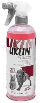 ErrecHome Uklin, Elimina el Olor de la Orina de Perros y Gatos, Repelente, para Superficies Duras, Internas y Externas, Botella de 1 L