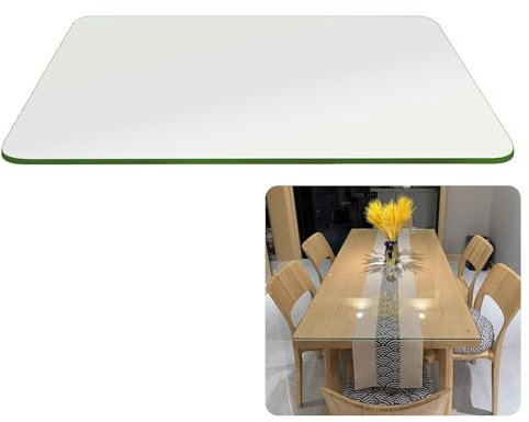Glasplatte Eckig Glastisch Tischplatte Aus Gehärtetem Glas Tisch Glasscheibe, Kratzfest, Glasboden mit 8mm Sicherheitsglas, Tischplatte Gehärtetes Glas Tisch Glasplatte Platte Glastisch(Size:70x50cm)
