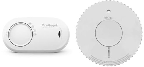 FireAngel FA3820 10 Year Sealed Battery Alarm Carbon Monoxide, Clear & Fire Angel FA6120-INT Smoke Alarm, White