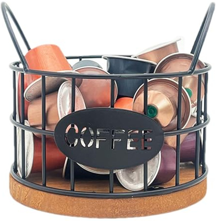 Qumiuu Panier De Rangement Pour Capsules De Café, Support De Dosette Multiple, Support De Rangement De Cuisine De Comptoir Pour Tassimo, Nespresso, Dolce Gustos