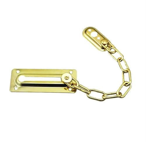 SynapSYA Edelstahl Tür Sicherheitsschloss Schutz Kette Sicherheit Bolzen Schlösser Schrank Riegel DIY Home Hotel Büro Sicherheit Werkzeuge TüRkette(Gold)