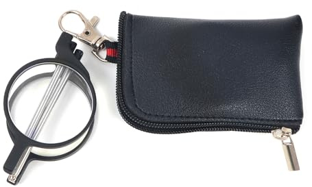 KoKoBin Faltbare Rund Lesebrille Mini Anti-Blau Sehnhilfe für Damen und Herren Lesehilfe mit Holster-Etui