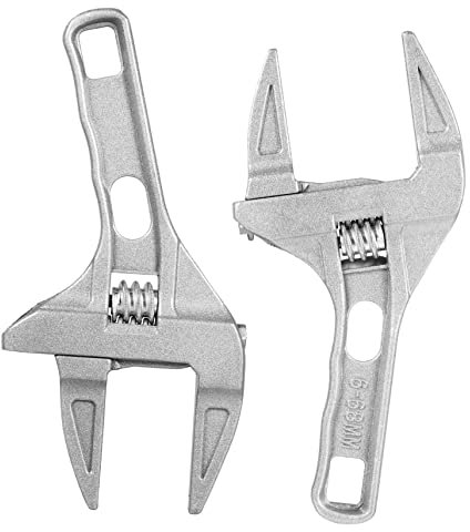 KITANDOVE 2st Schlüssel Offenes Ende Rohrzange Professionelle Hand Silver Stahl