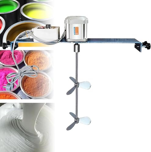 vanenferse Máquina Agitadora Pintura Barril con Tanque Eléctrico, Mezcladora Cemento para Concreto con Soporte para Colgar, Herramienta para Mezclar Pintura con Cuchilla Y Varilla Acero Inoxidable