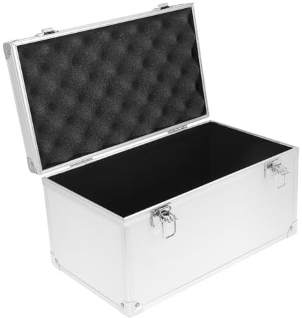 Genérico Caja De Herramientas De Aleación De Aluminio Estuche Portátil Resistente Al Agua Asa Para Organización y Almacenamiento Del Garaje 18 Piezas Adecuado Para Casa y Oficina