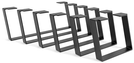 HEVVA 2er-Set Möbelfüße - Mailand - Schräg (Tiefe 35 cm, Schwarz) | Möbelbeine, Standfüße, Design-Möbelfüße, Sideboardfüße, Waschtischunterschrankfüße, Möbelerhöhung, Metallfüße für DIY