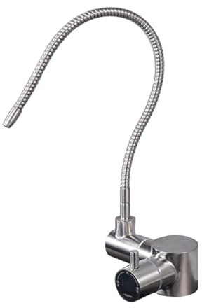 Vorfenster Spültischarmatur Küche Klappbar Osmose Wasserhahn Einhebelmischer 360° Drehbar Kaltwasserhahn,Gebürstet