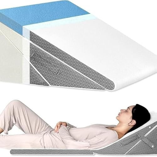 Keilkissen Bett zum Schlafen, Verstellbares Keilkissen 19 & 23 & 28 & 30,4 cm, Memory-Schaum Matratzenkeil, Anti Reflux Kissen Hochdichteschaum Lesekissen für Rücken, Beinen und Knien, Acid Reflux