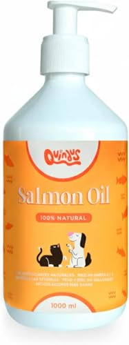 QUINDU'S - Olio di Salmone per Cani e Gatti | Olio di Pesce con Omega 3 per Articolazioni, Pelle e Pelo | Antinfiammatorio Naturale | Compatibile con Alimentazione Secca e Umida (100, Olio di Salmone)