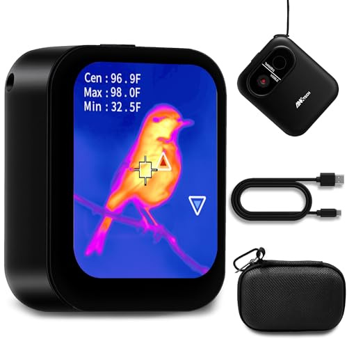 Wärmebildkamera für Anfänger - 80×60 IR-Auflösung, 25 Hz, One-Touch, kleine Wärmebildkamera für versteckte Kamera-Erkennung und Hausinspektion