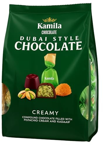 Chocolate Style Dubai 750g - Chocolates individuales con relleno de crema de pistacho y kadaif - Dubai Chocolate - Gourmandise Oriental - Confitería Luxe Ramadán, Fiesta, Regalo