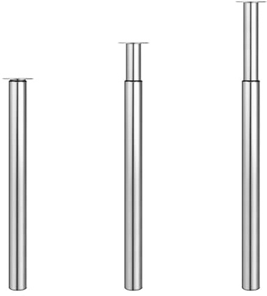 EVERGOODS Table Legs 710-1100mm - Heavy Duty Cylindrical Furniture Legs for Desk Kitchen Island Breakfast Table & Worktops (Chrome Plated)
