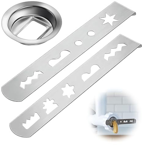 3 Stück Spritzgebäckvorsatz, 8 Formen Weihnachten Gebäck Accessoires, Edelstahl Gebäckvorsatz Zubehör für kitchenaid, Gebäckpresse für Herstellung von Keksen, Desserts