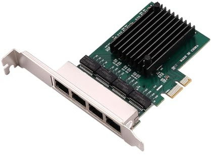 Harewtwy Tarjeta de Red Gigabit Pci-E X1 Tarjeta de Red Ethernet Pci-Express de 4 Puertos Tarjeta LAN Ethernet Rtl8111F