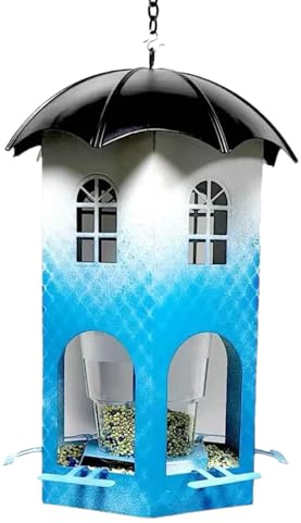 Comederos para pájaros para Exteriores – Estación de Ventana Transparente Impermeable, de decoración de jardín para carboneros, jilgueros, gorriones | Solución de alimentación Colgante durade