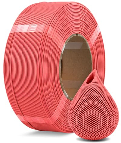 OVERTURE Filamento PLA Refill 1,75 mm Rosso Fresh 1kg Alta Velocità | PLA Refill Senza Bobina • Stampa fino a 300 mm/s• Compatibile con Bambu Lab AMS • Estrusione Precisa per • Stampante 3D FDM
