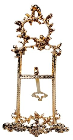 Cavalletto Supporto Per Esposizione Da Tavolo,Dettagli Di Volute Floreali Vintage Treppiede A Gradini - Cavalletto da Tavolo | Per Amici, Appassionati, Ingresso, Camino, Studio, Interno