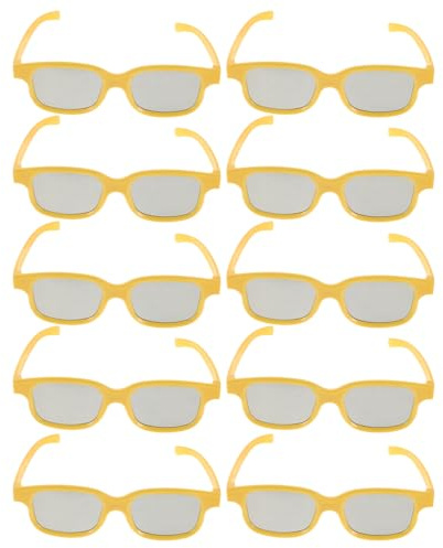 LRXIYODE 10 Pezzi Occhiali 3d per Visione Anaglifica 10 Pezzi Lenti in PC Antigraffio per Film, Tv e Home Theater, Design Ergonomico Confortevole per Uso Quotidiano e Compatibili Monitor