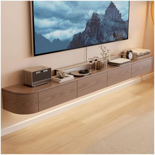 TV-Schrank 200 cm lang,TV Lowboard 30 cm Breite,Fernsehtisch mit 2 Schubladen,2 Klappenfächer,2 Eckaufbewahrungsbox,TV Fernsehtisch oder stehend,TV Tisch für Fernseher bis zu 85 Zoll,für Wohnzimmer