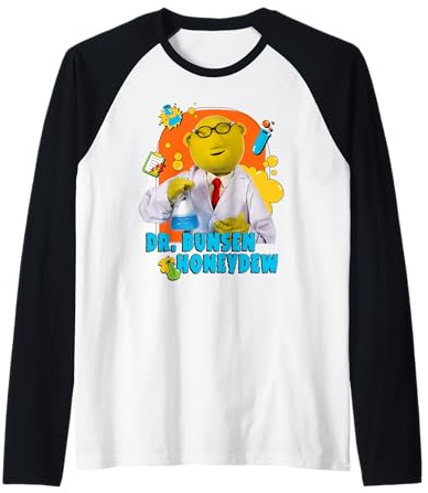 Disney The Muppets Dr. Bunsen Honeydew Muppet Labs Photo Raglan Baseball Tee