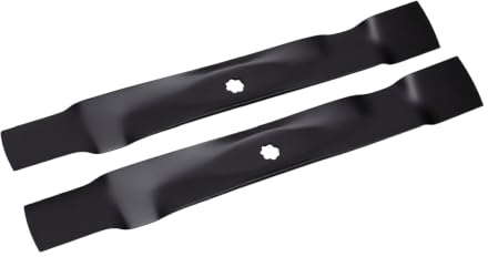 Yctze Lames de Tondeuse GY20850 GY 20850 OEM GY20850 Lames de Paillage de Tondeuse Autoportée GX22151 21 3/8 Pouces en Acier au Carbone Paquet de 2 avec Trou Central en étoile à