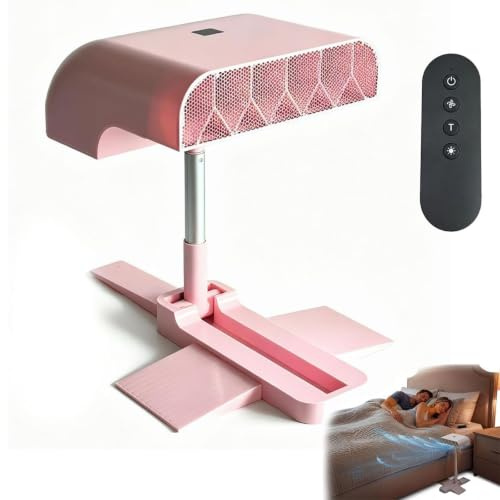 Générique Ventilateur de lit rechargeable à placer sous les draps, avec 5 vitesses, télécommande et hauteur réglable. Convient à toutes les hauteurs de matelas. (#A)