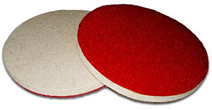 5 X DISCHI PER LUCIDARE Velcro 125 mm feltro dischi dischi abrasivi lucidatura Disc feltro