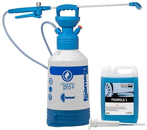 detailmate Vorwäsche Set: ValetPRO Foamula 1 (5L) - Snow FoamOrion Super Foamer PRO+ VITON Drucksprüher 6L + Dispenser Pumpe