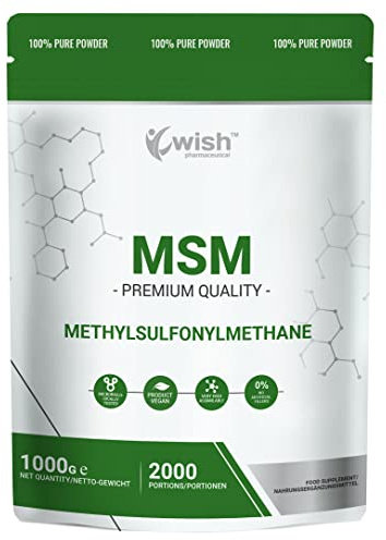 Wish Pharmaceutical 100% MSM Methylsulfonylmethan Pure Rein Keine Zusätze Antioxidans 1er pack (1000g)