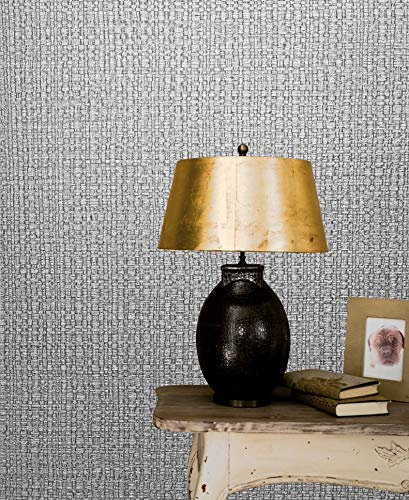 marburg Tapete Silber Struktur für Schlafzimmer Wohnzimmer oder Küche 100% Made in Germany Premium Vlies Qualität 10,05 X 0,53m