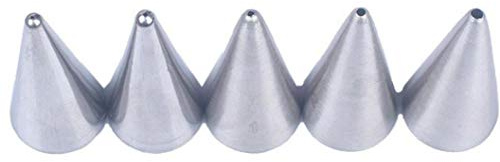 Onsinic 5 Piezas De Formación De Hielo Que Adorna La Herramienta De La Torta De Tuberías De Acero Inoxidable Boquillas Set Crema Escritura Decoración De Pasteles Hornear Tip
