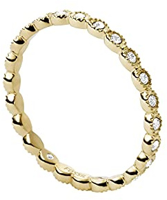 Fossil Damen Ring Edelstahl goldfarben