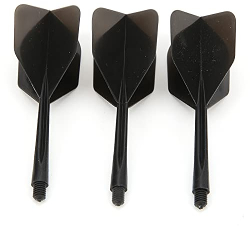 Dart Shafts and Flights, 2BA Dart Shaft and Flights Dart Shafts and Flights Combo mit 3 X integrierten Dart und Flights für 2BA Dart Barrels mit Gewindedurchmesser(Schwarz)