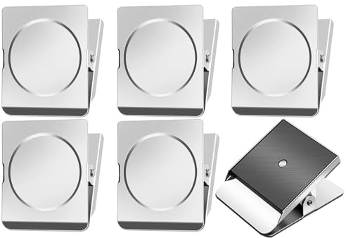 6 Stück Magnetclips, Magnetklammern, Magnete, 2.2 Zoll Magnet klammer, magnete mit klammer für Kühlschrank, Büro, Küche, Klassenzimmer, Taschen
