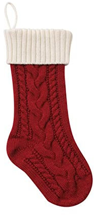 TinaDeer Nikolausstiefel Befüllen,Weihnachtsstrumpf Süßigkeit Taschen,Weihnachtssocke Nikolaussocken Aufhängen Christmas Stocking für Wand,Kamin,Treppe,Weihnachtsbaum(Red,One Size),Rot,Einheitsgröße