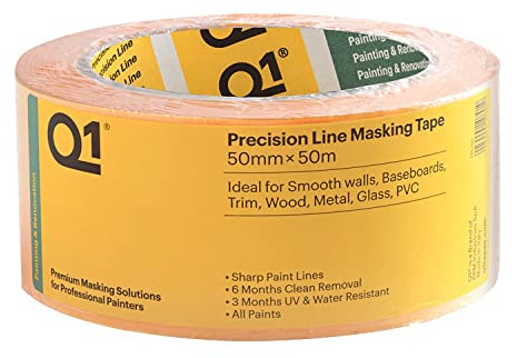 Graff-City Q1 Precision Line Masking Tape 50mm x 50m (Orange) - Thin Water Resistant