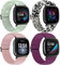 TumpCez Elastisches Nylon Armband Kompatibel mit Fitbit Versa 4/Fitbit Sense 2/Fitbit Versa 3/Fitbit Sense, Verstellbar Dehnbar Solo Loop Weiches Uhrenarmband Sport Ersatzarmband für Damen Herren