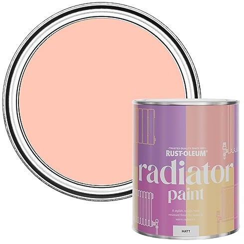 Rust-Oleum Peach Heat Resistant Radiator Paint in Matt Finish - Happy As A Clam 750ML