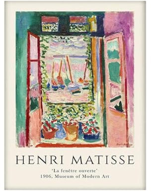 LXURY Berühmte Henri Matisse Poster Das offene Fenster Leinwand Wandkunst Matisse Drucke Henri Matisse Malerei Henri Matisse Bilder Wohnkultur 50x70cm Kein Rahmen