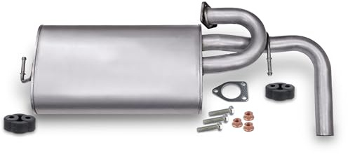 ATEC Germany Silencieux Set 1x silencieux arrière, 2x butoirs, 1x joint, 3x vis à six pans M8, 3x écrous à six pans cuivre Compatible avec MITSUBISHI ASX (GA_W_)