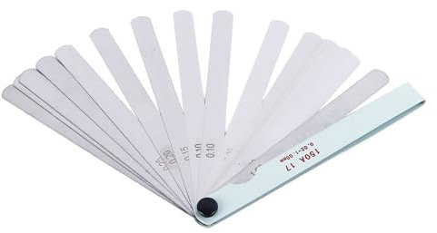 Spessimetro in Acciaio Inossidabile 0,02 a 1,0 Mm 17 Lame per Chitarra, Candela, Misura Pistone