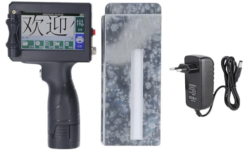 Fafeicy Impresora de Inyección de Tinta Inteligente Portátil con Pantalla Táctil LED sin Cartucho 12,7 Mm AC110240V (Enchufe de la UE)